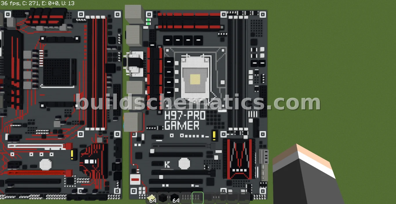 ASUS Intel H97-PRO Gamer Motherboard Pixel Art — view 2
