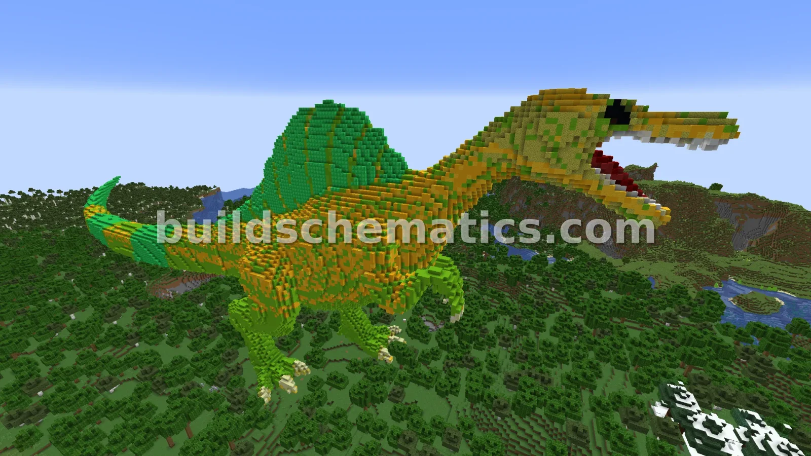 Spinosaurus Statue - Large Organic Build — view 5
