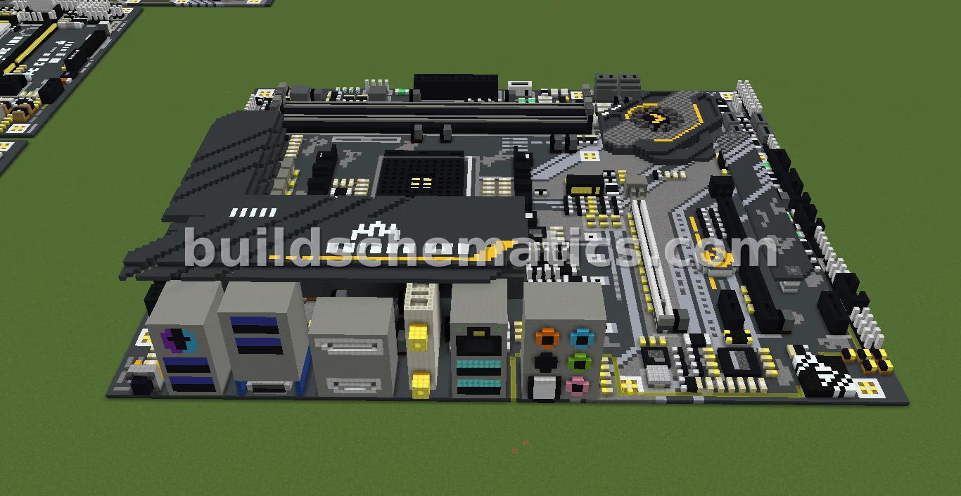 Gaming Motherboard Voxel Art — view 4