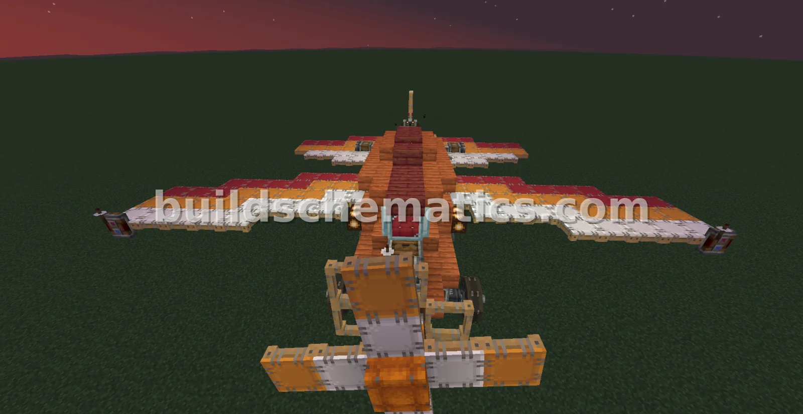 Orange Propeller Plane — view 2
