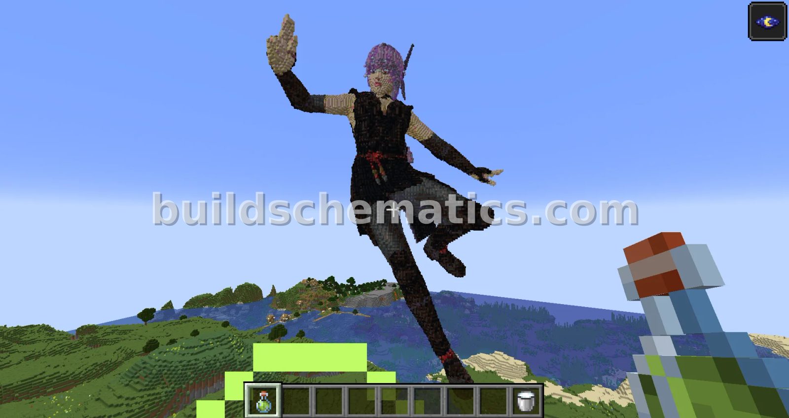 Girl Statue Minecraft Build — view 2