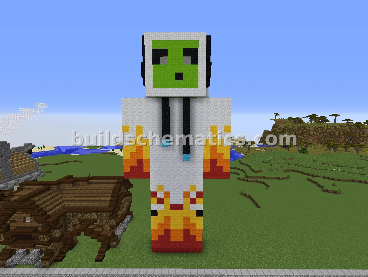 Minecraft Character Statue Build — view 2
