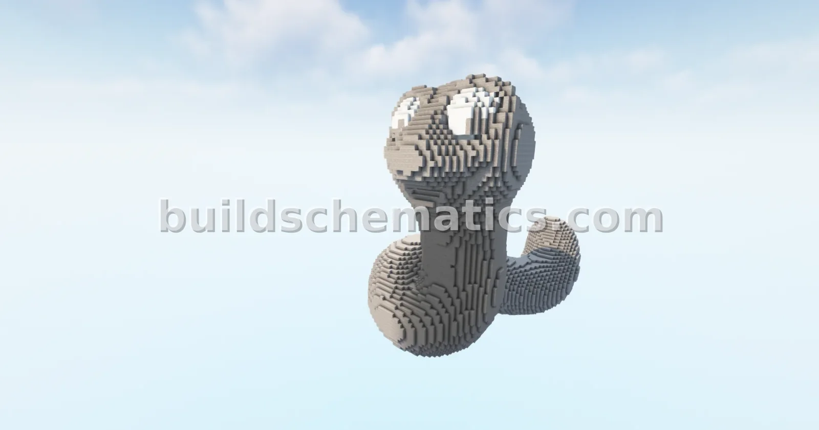 Minecraft Worm Statue Sculpture