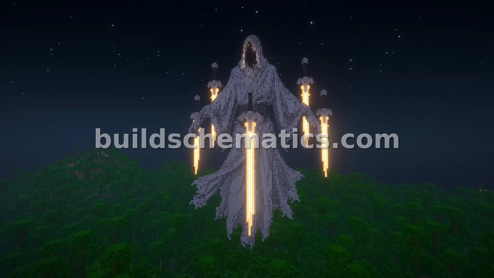Ghost Blades Statue Minecraft Build — view 4