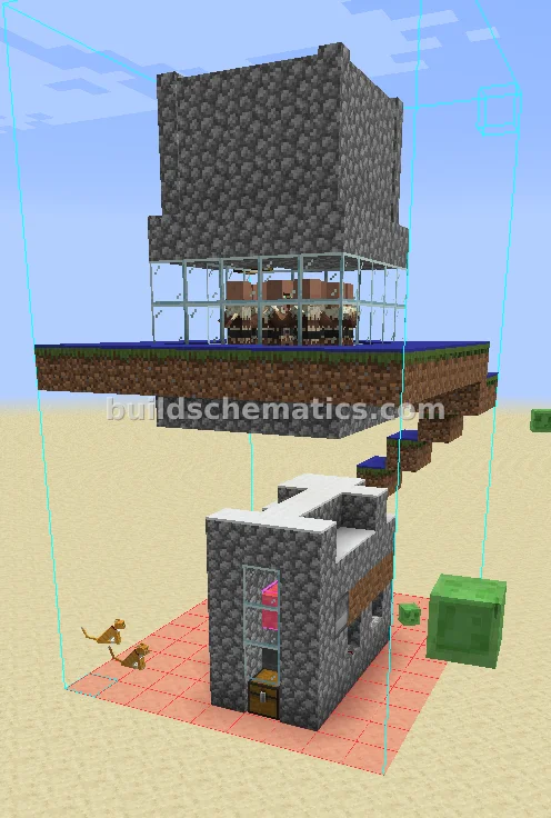 Simple Iron Farm With Chicken Farm