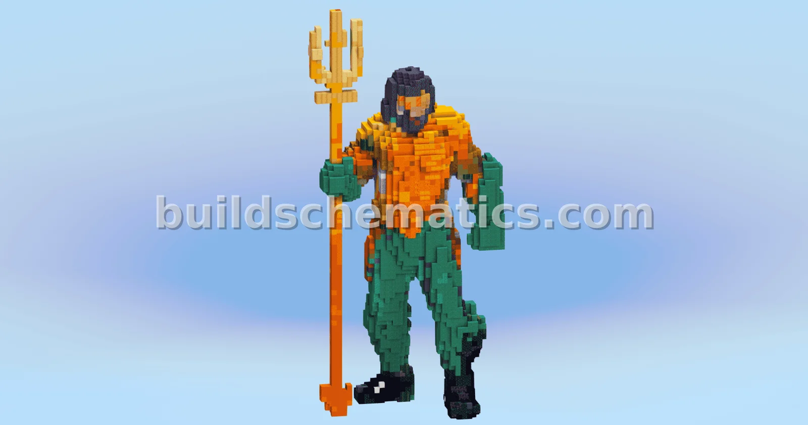 Aquaman Minecraft Statue