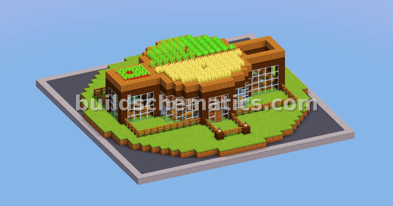 Spruce Starter Base House with Farm