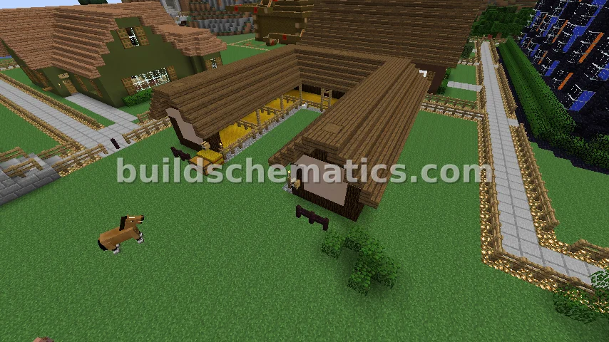 Small Horse Stable with Large Pen