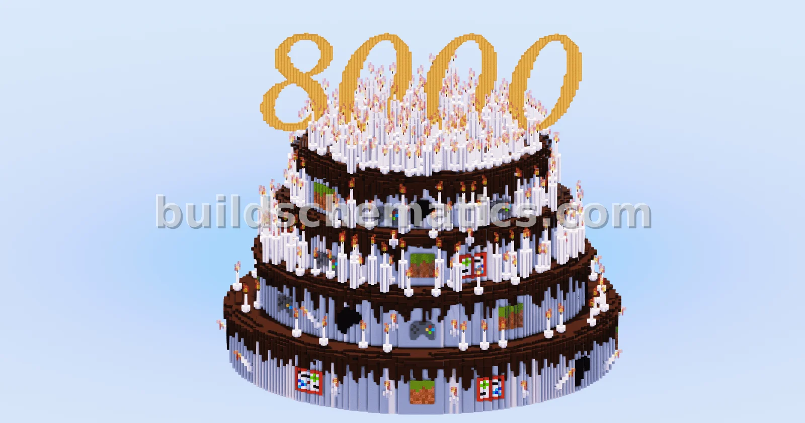 Patreon 8000 Followers Cake Tower