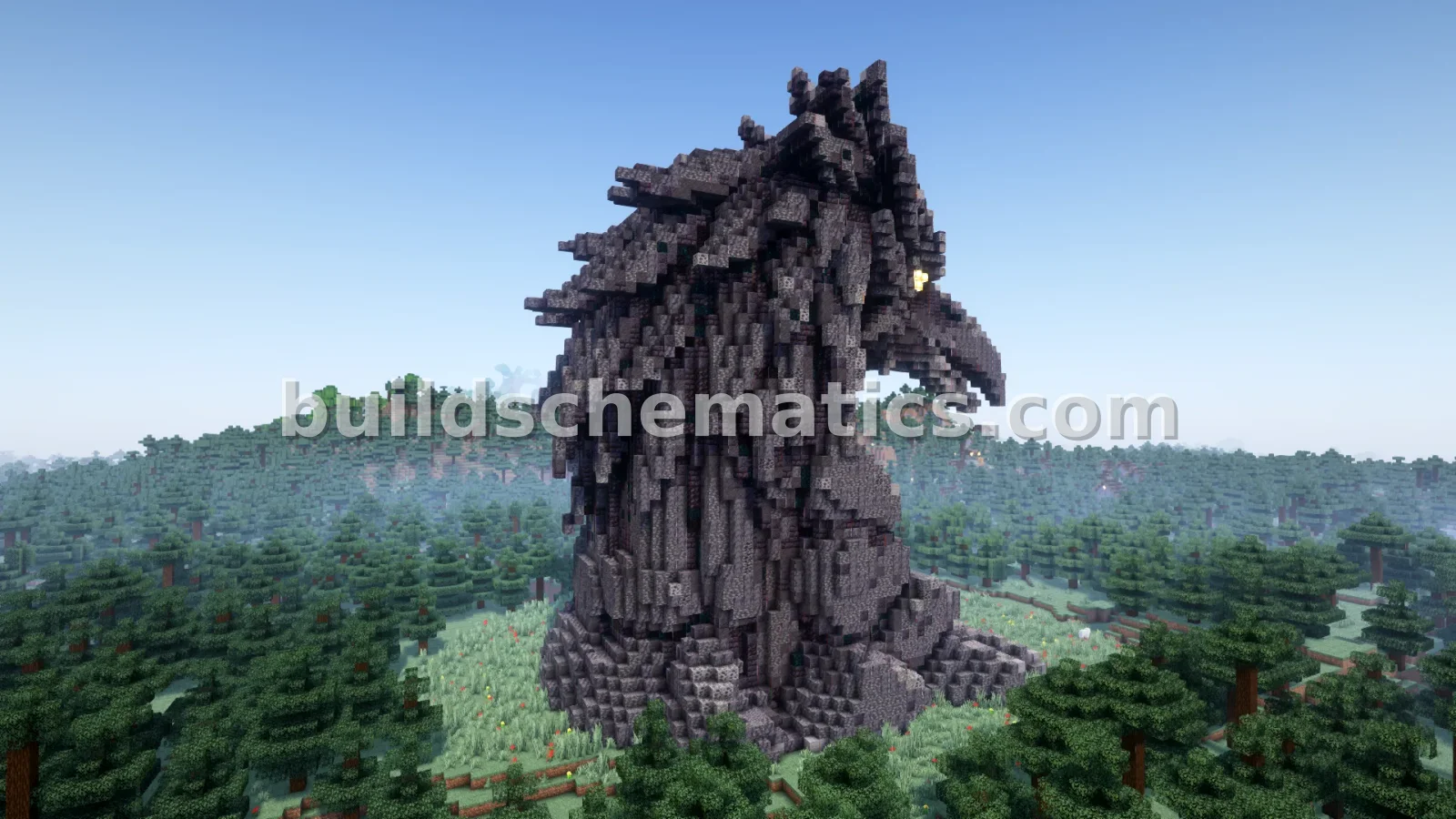 Raven Head Nether Portal Statue Build — view 3