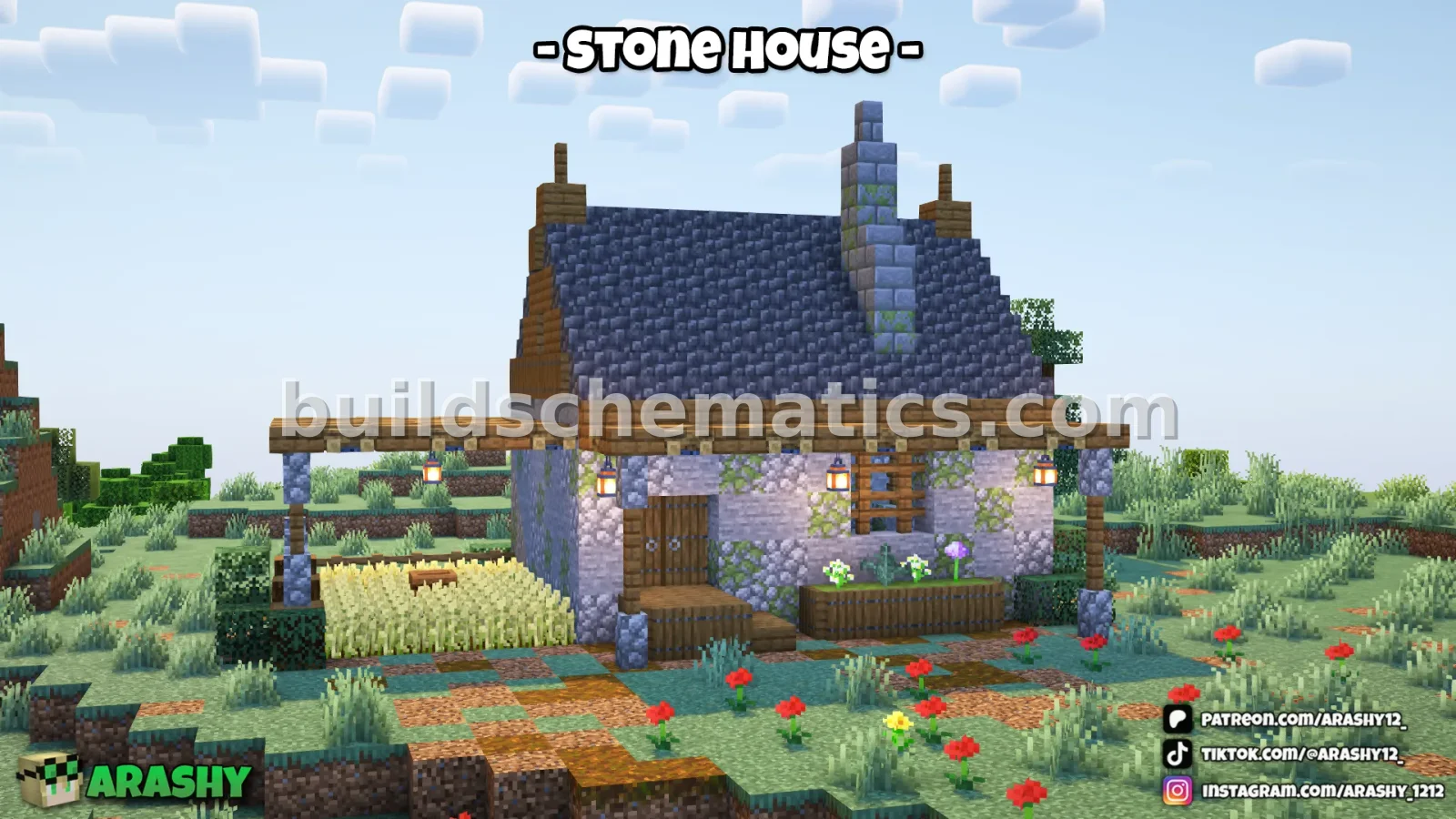 Rustic Stone House Building