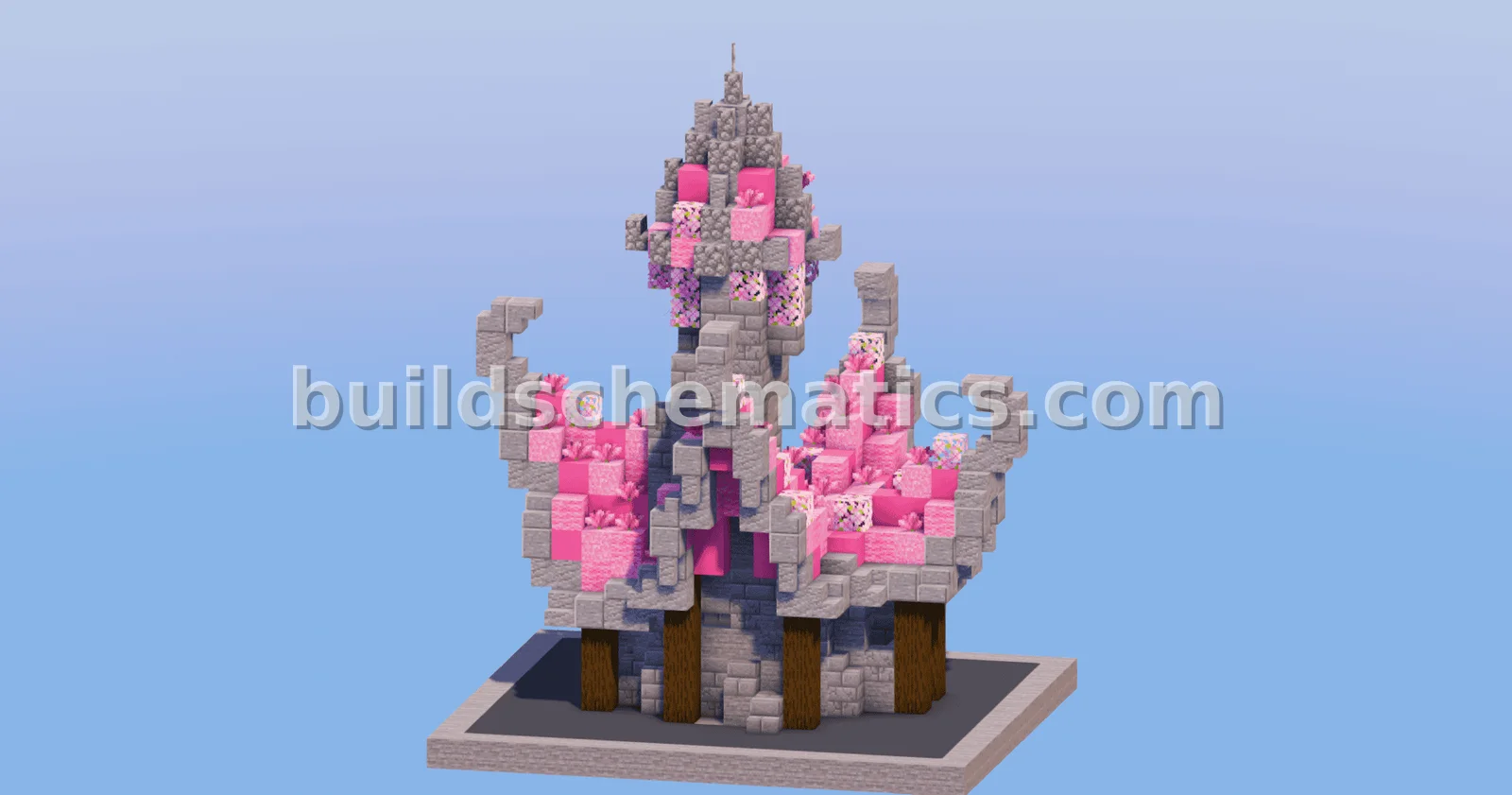 Pink Medieval Fantasy House 4