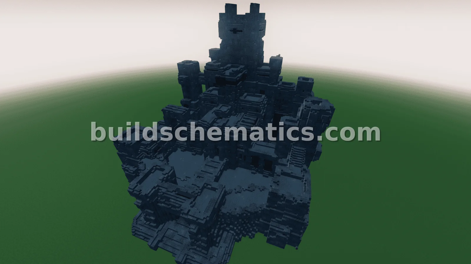 Deepslate Castle Exterior Facade — view 3