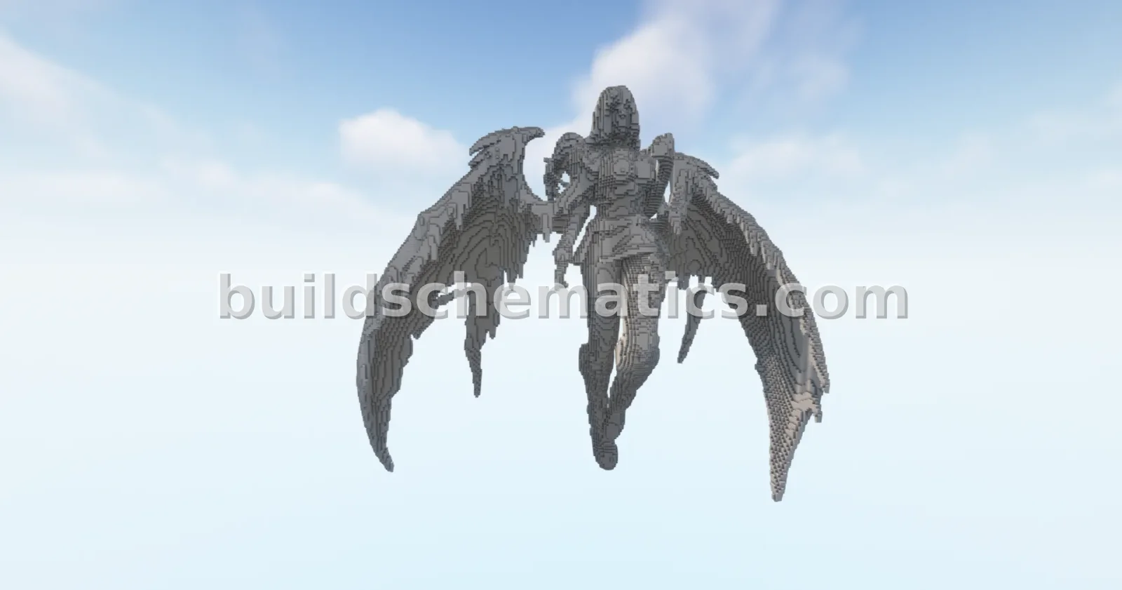 Demons Girls Statue Minecraft Build — view 3