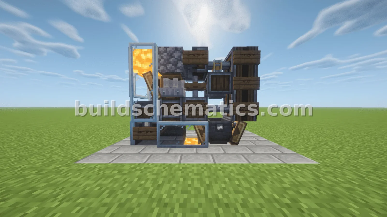 High-Efficiency Iron Farm Schematic