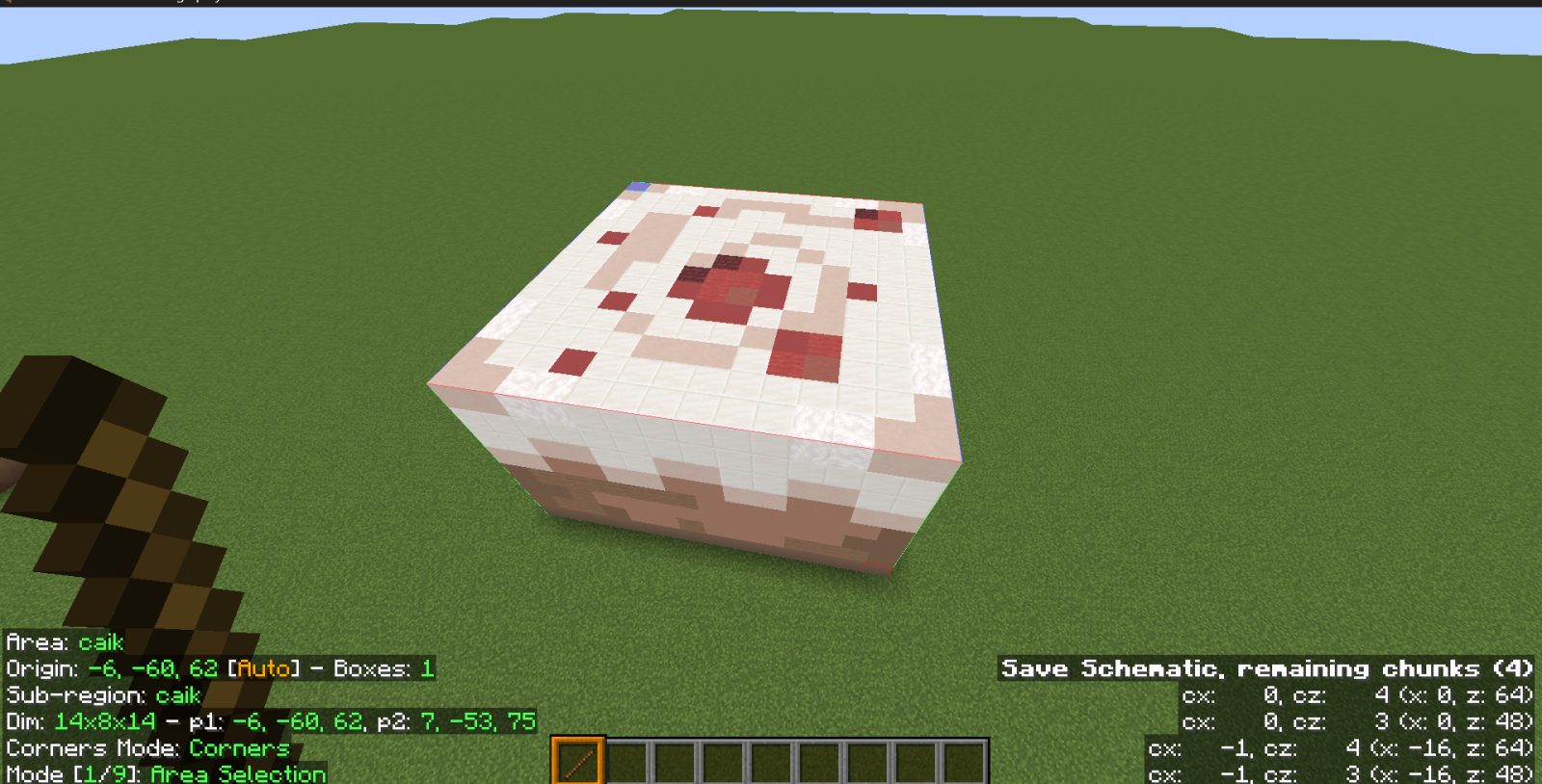 Highly Detailed Minecraft Cake Block Recreation