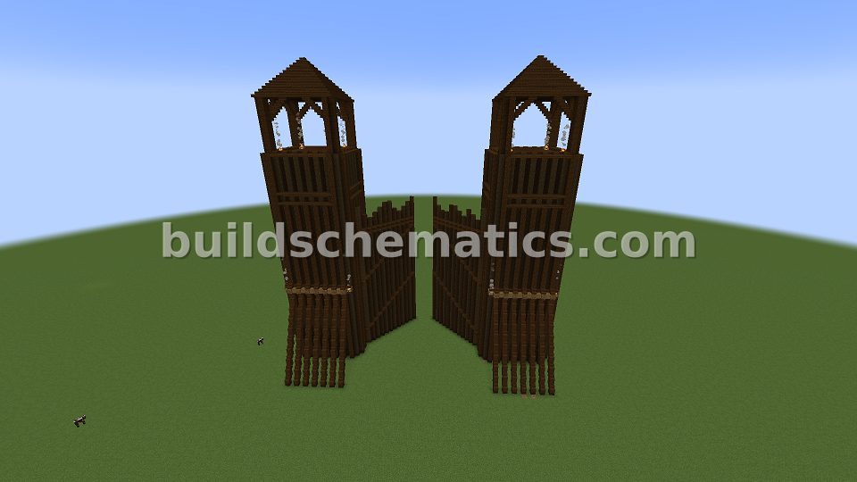 Grand Medieval Wooden Entrance