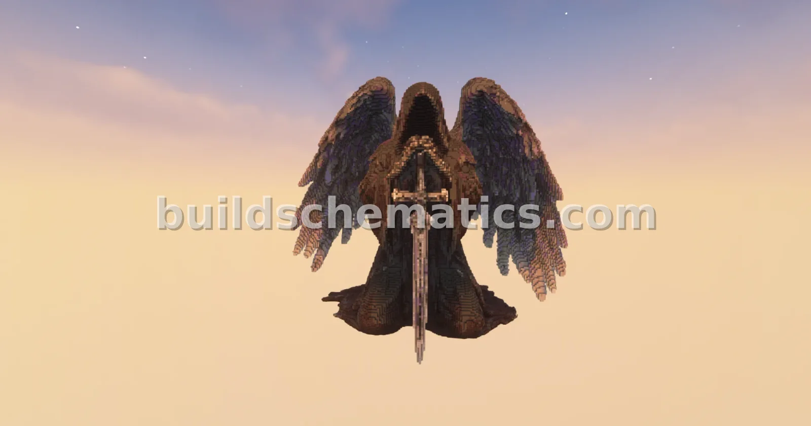 Angel Fallen Knees Statue — view 2