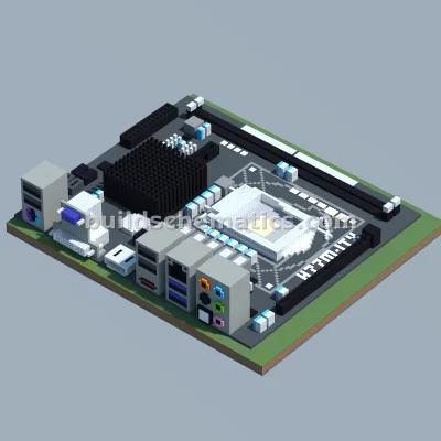 ASRock H77M-ITX Motherboard Pixel Art