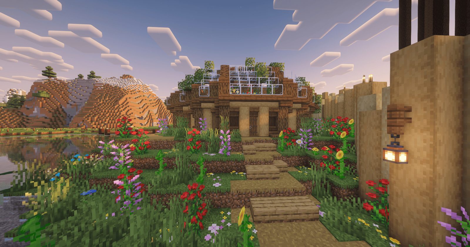 Decorated Bee Farm Greenhouse
