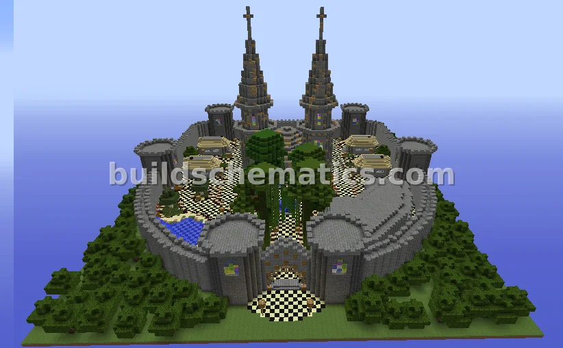 Large Castle Fortress with PvP Arena — view 3