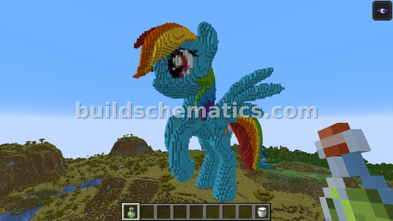 RainbowDash Statue - Minecraft Build — view 5