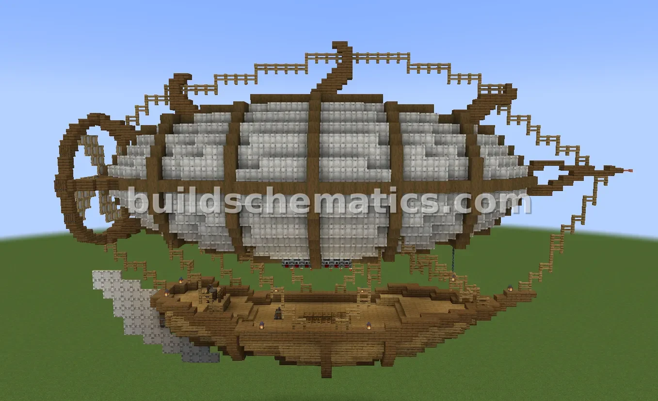 Steampunk Airship Vehicle Schematic