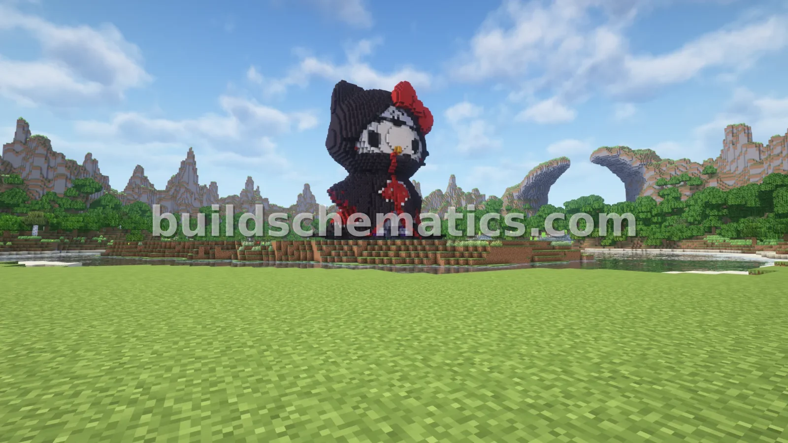 Akatsuki Kitty Statue — view 2