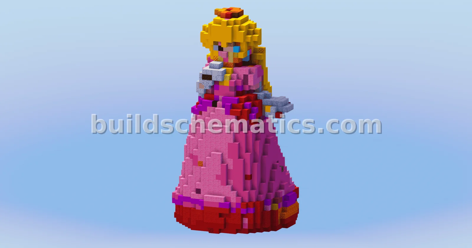 Princess Peach Super Mario Statue