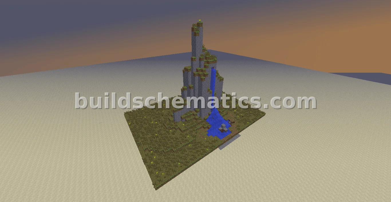 Miniature Mountain Garden with Waterfall