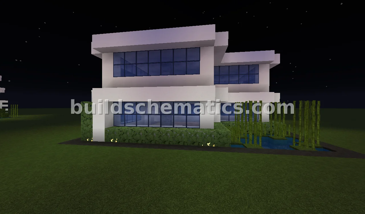 Modern Two-Story House With Pond — view 3