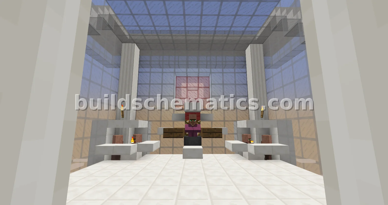Floating Marble Village with Custom Villagers — view 2