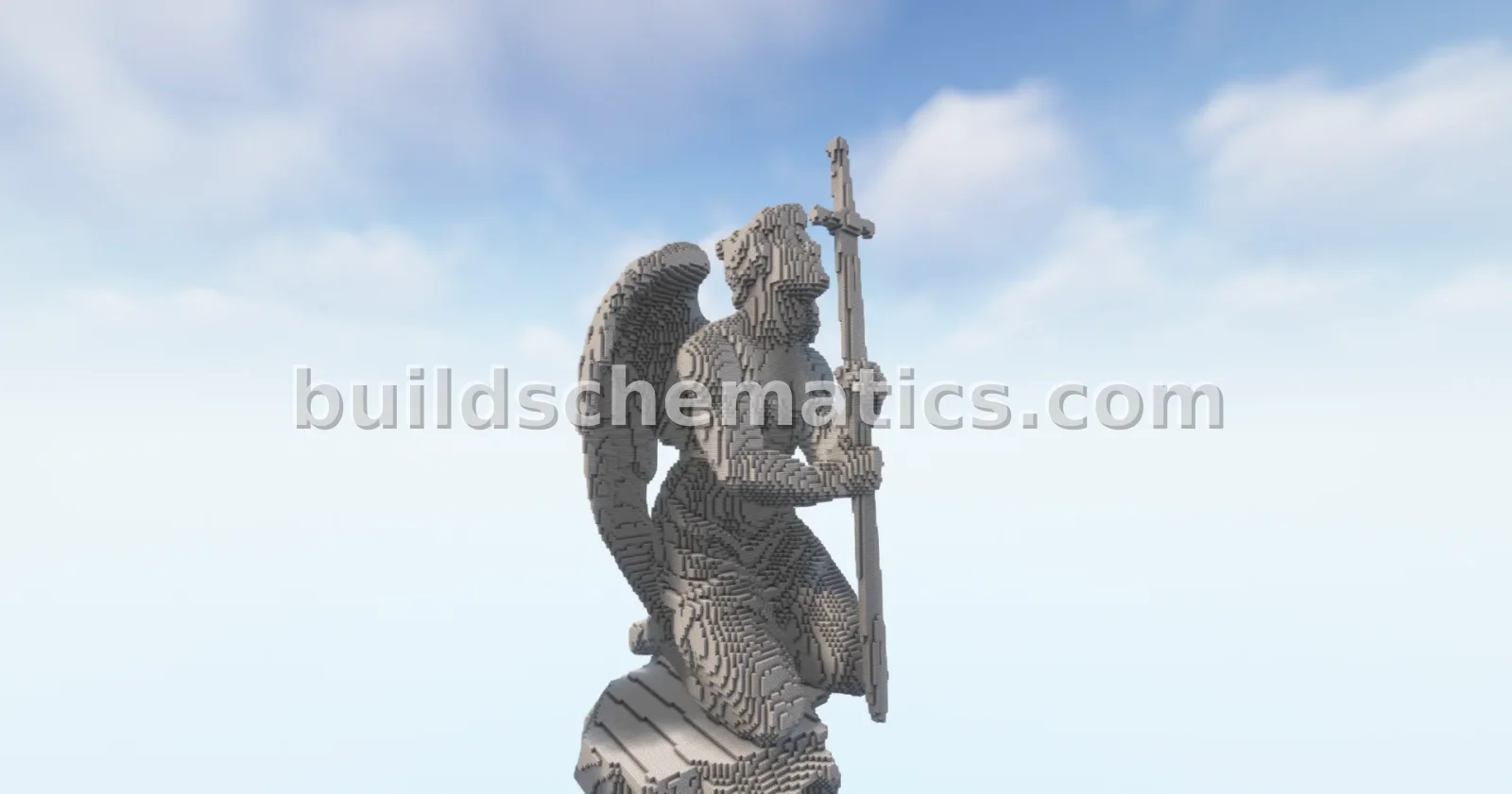 Majestic Sword Angel Statue — view 2