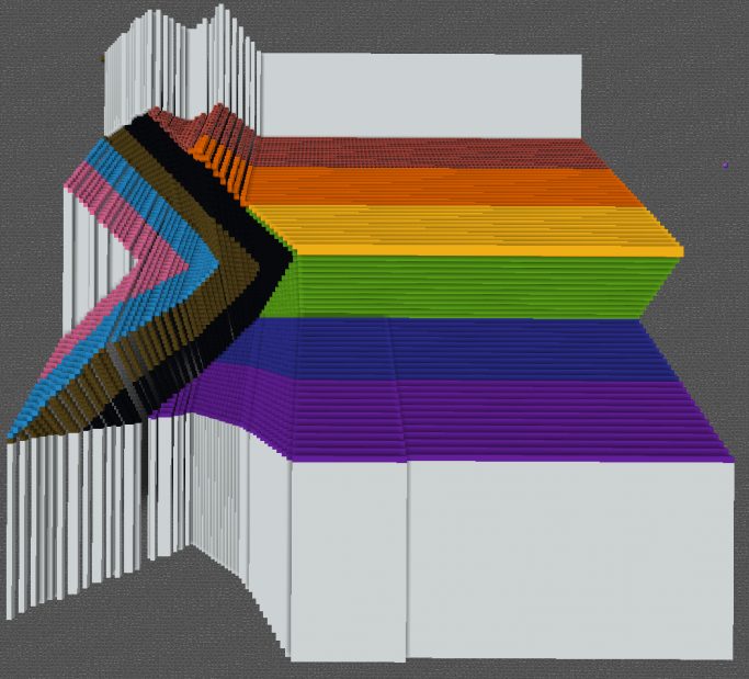 Pride Flag Map Art