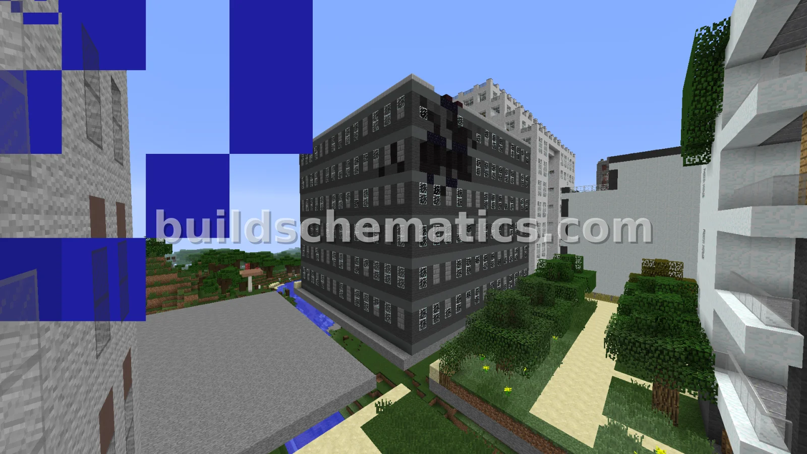 Apartment Building with Burned Section — view 3
