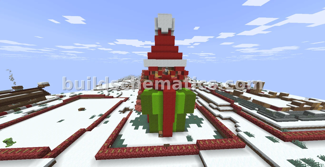 Christmas Copper Golem Statue