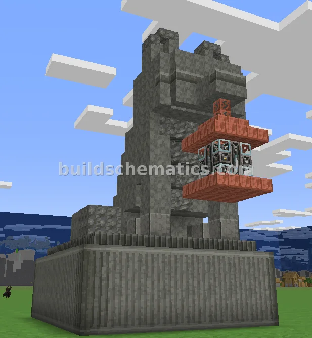 Tuff Fox Statue with Hidden Door — view 2