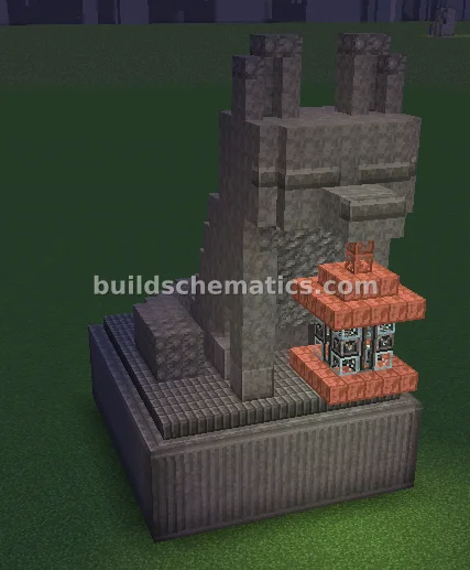 Tuff Fox Statue with Hidden Door — view 4