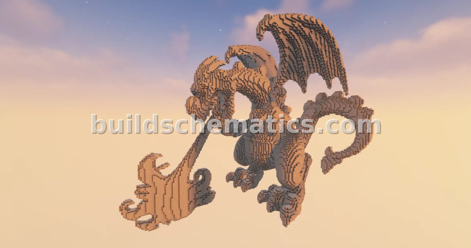 Dragon God Statue Minecraft Build — view 2