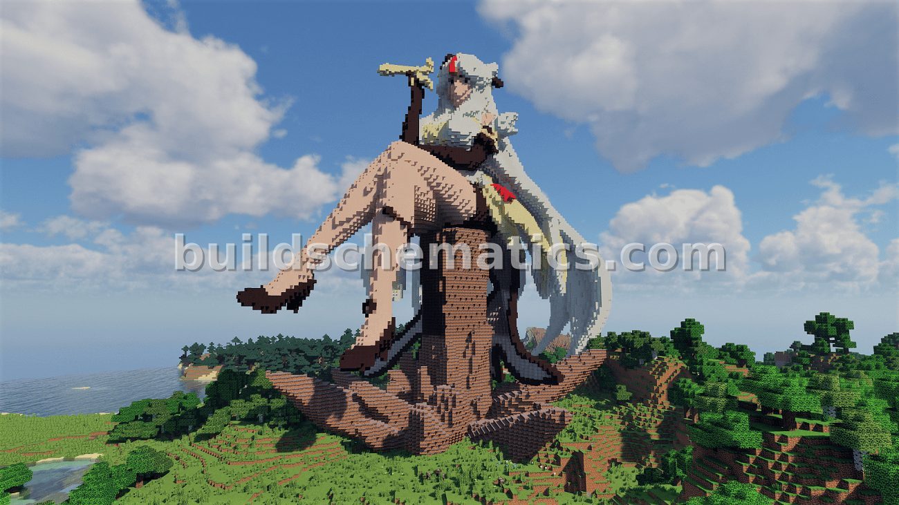 Minecraft Sitting Girl Sculpture