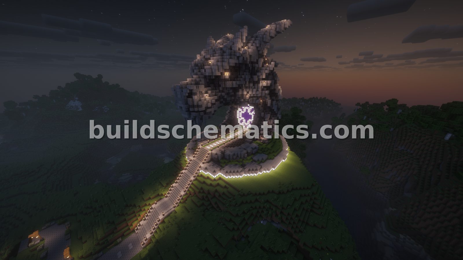 Dragon Themed Nether Portal Custom Build