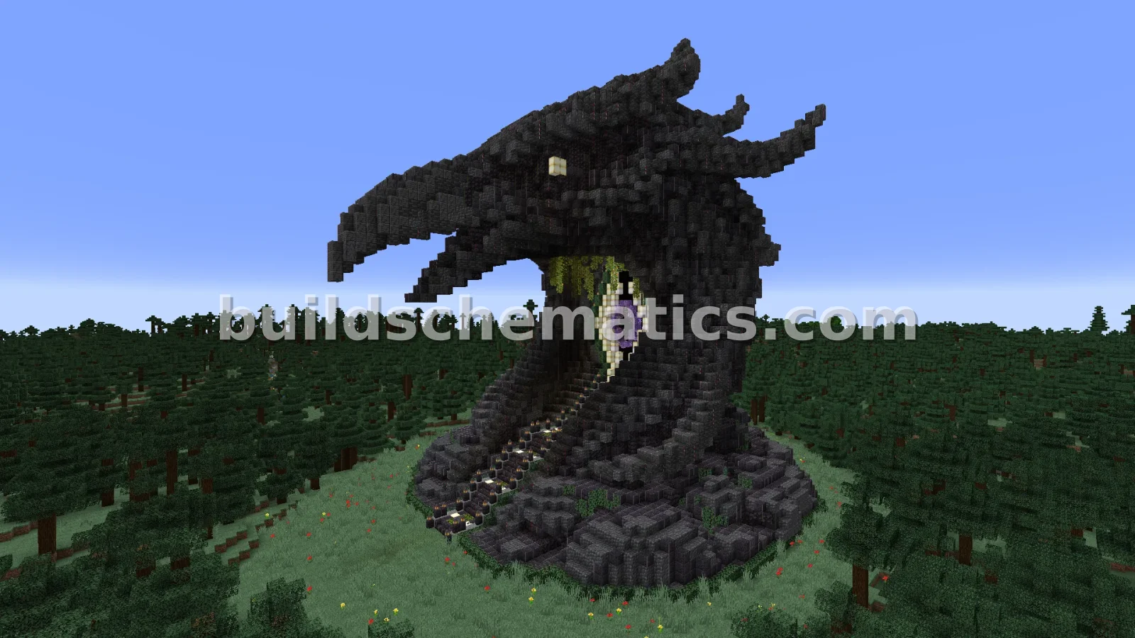 Raven Nether Portal Statue