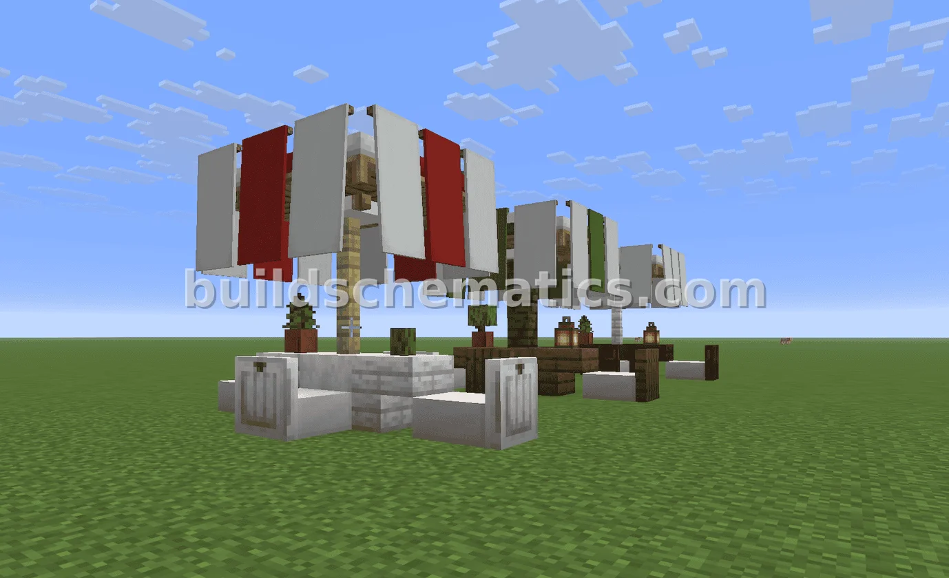 Colorful Cafe Benches for Minecraft — view 3