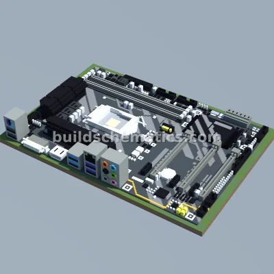 Gigabyte Z370 Motherboard Pixel Art