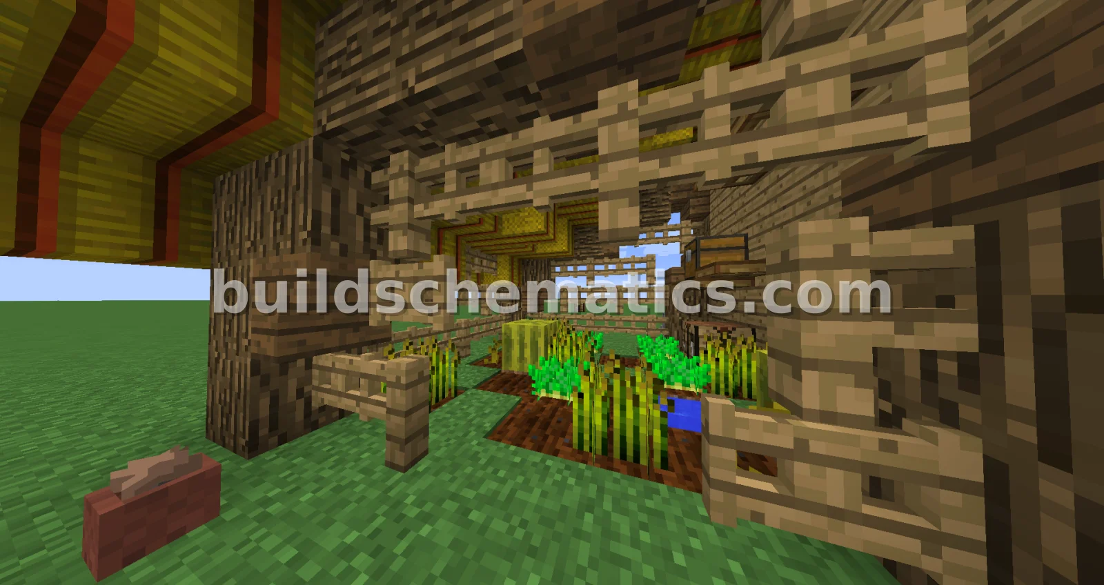 Countryside Farmhouse with Hay Roof — view 2