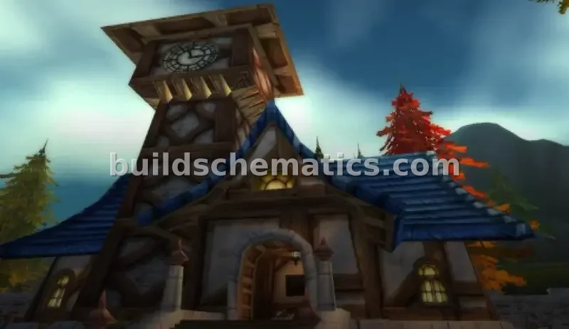 Blue Roof Human Town Hall - WoW Project Build — view 5