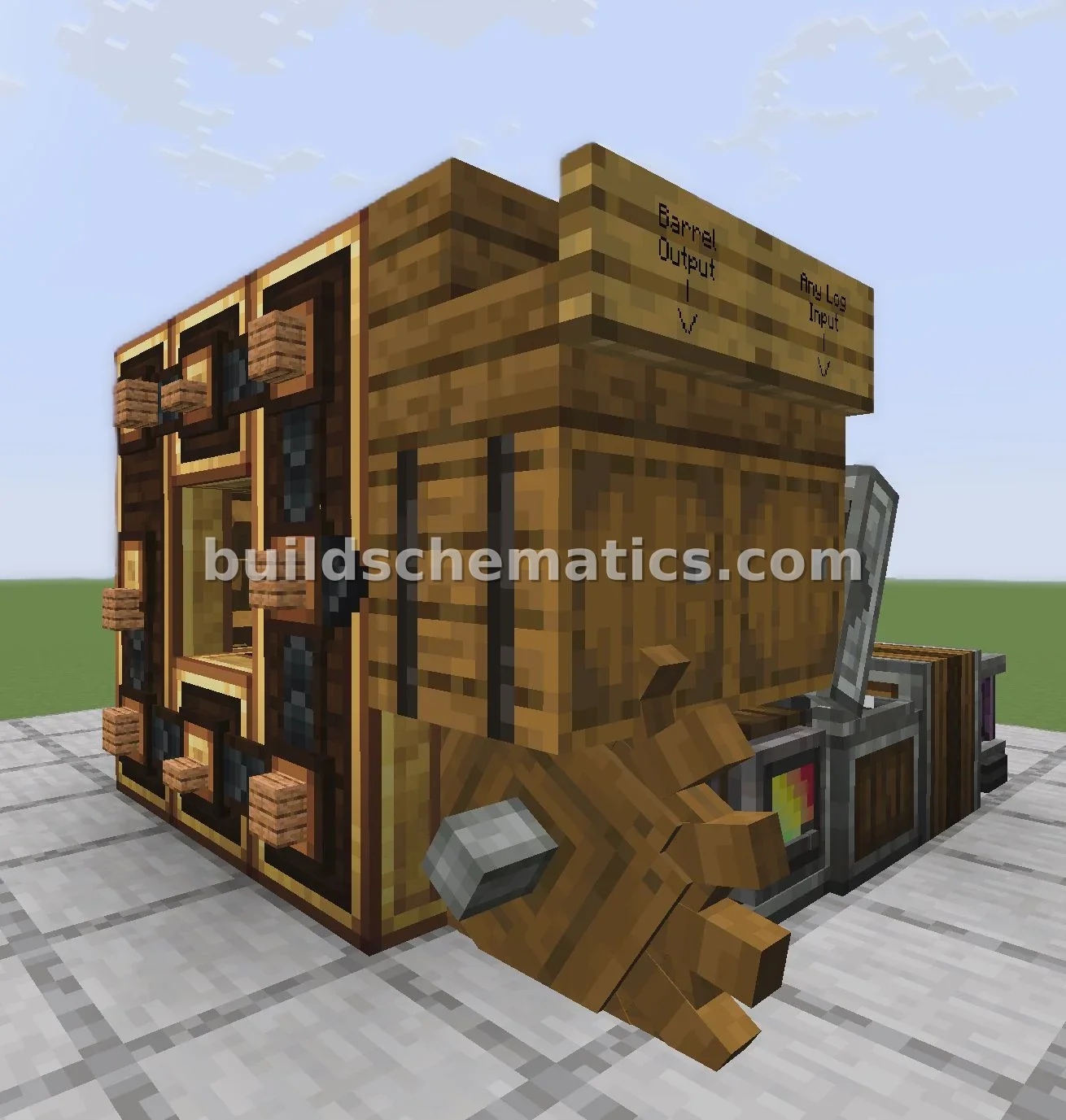 Automatic Log to Barrel Crafter