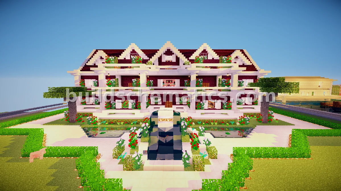 Decorated House with Garden and Farm
