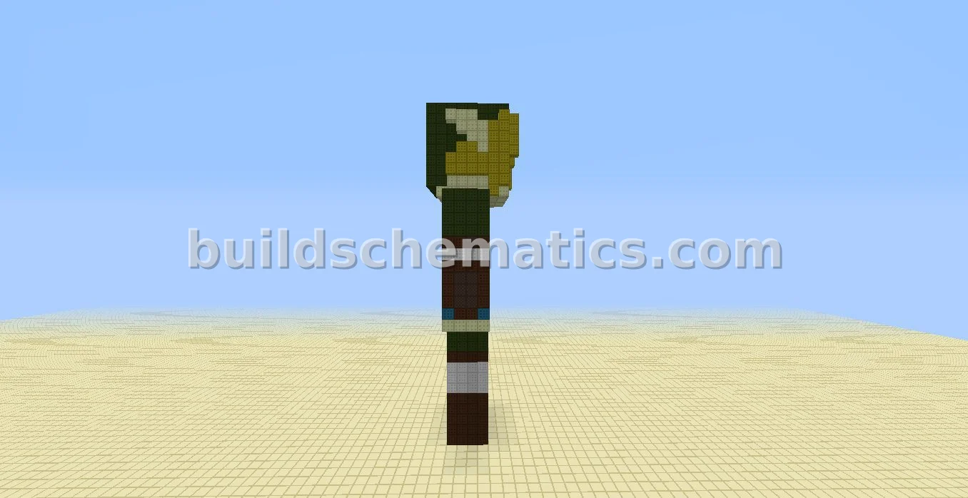 Link Pixel Art Statue — view 2