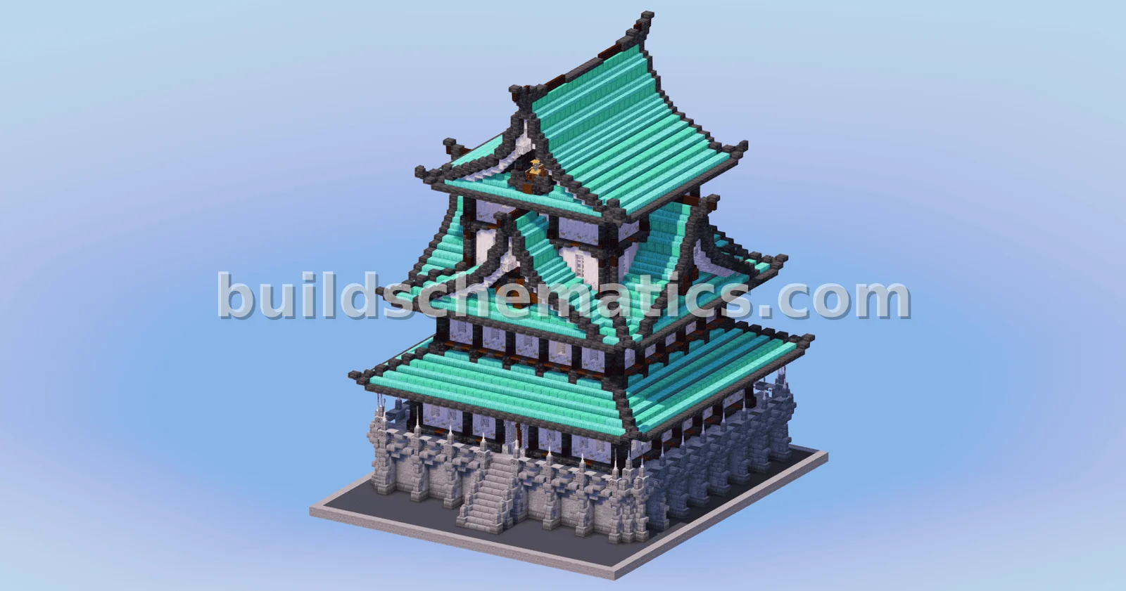 Dark Copper Japanese Castle